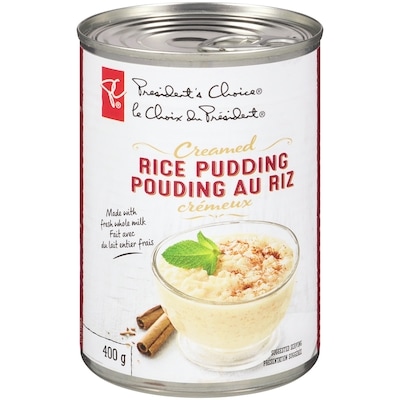 President's Choice Creamed Rice Pudding 400 g, $1.25/100g