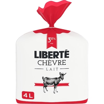 Liberté Lait de chèvre 3,25 % M.G. 4 l, 0,35 $/100ml