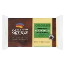 Organic Meadow Organic Cheese, Mozzarella 340 g, $3.82/100g