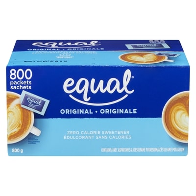 Equal Sweetener Packets 800 ea, $0.02/1ea