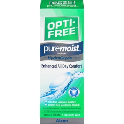 Opti-Free Puremoist Solution 300 ml, $5.00/100ml