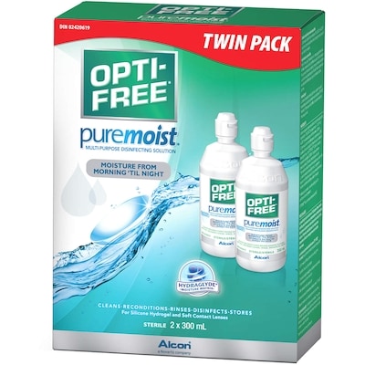 Opti-Free Puremoist Solution 600 ml, $4.75/100ml