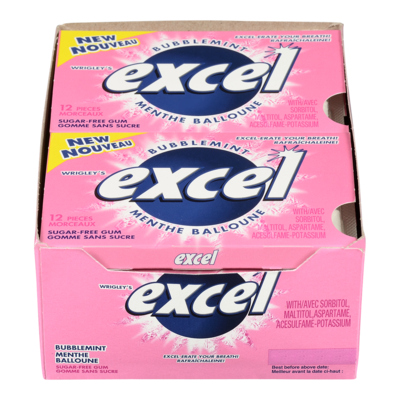 Excel Bubblemint  12x12.0 ea, $0.09/1ea