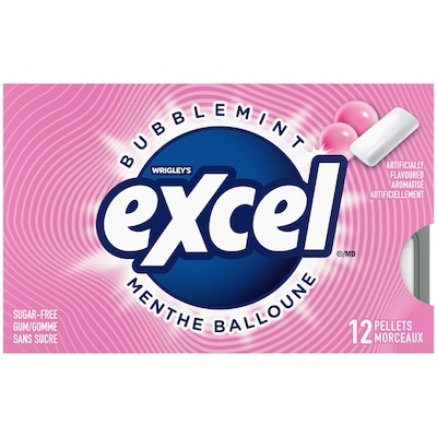 Excel Gomme à la menthe balloune 12x12.0 ea, 0,10 $/1ch