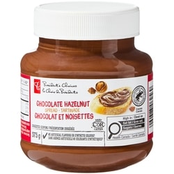 President's Choice Chocolate Hazelnut Spread 375 g, $1.28/100g