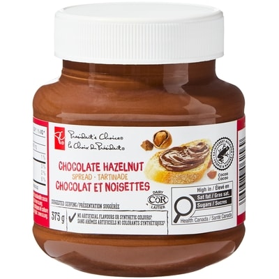 President's Choice Chocolate Hazelnut Spread 375 g, $1.33/100g