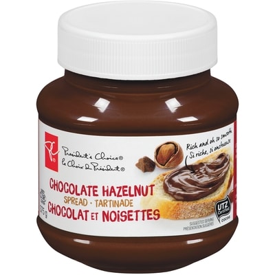 le Choix du Président Tartinade chocolat et noisettes 375 g, 1,33 $/100g