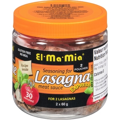 El Ma Mia Lasagna Seasoning 120 g, $4.17/100g