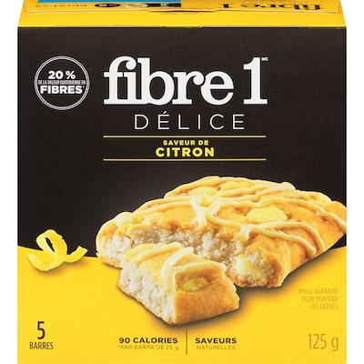 Fibre 1 Délice Citron Barres 125 g, 3,59 $/100g