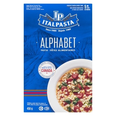 Pasta, Alphabets