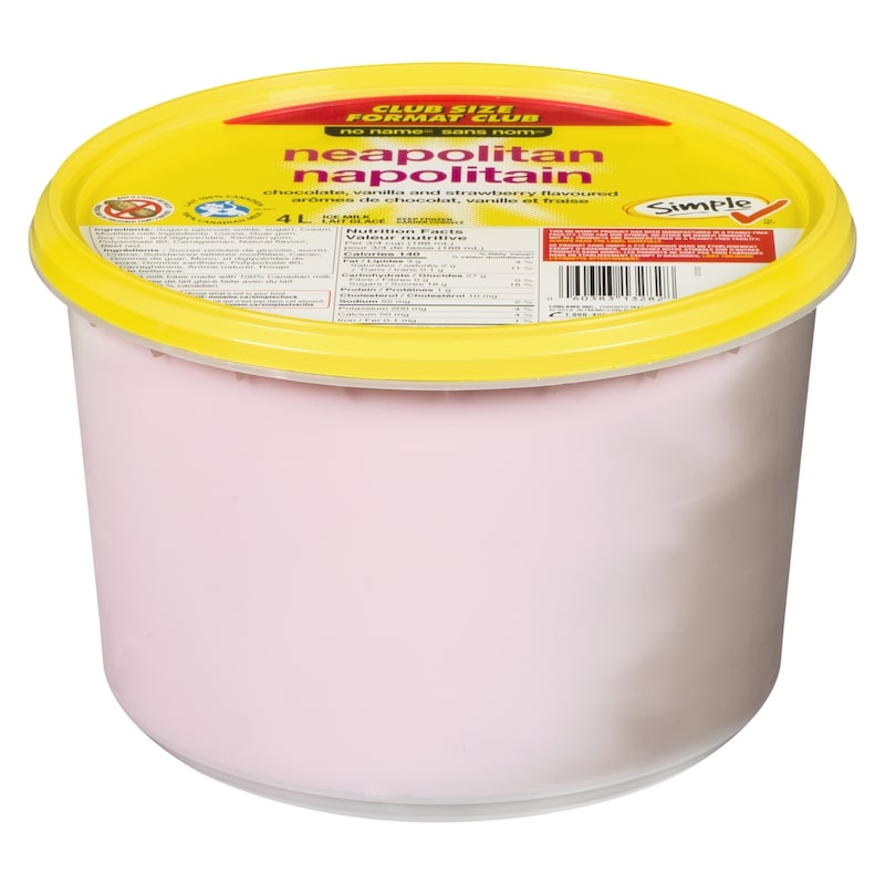 Ice Milk Neapolitan Club Size