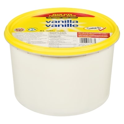 Sans Nom Lait glacé, vanille 4 l, 0,19 $/100ml