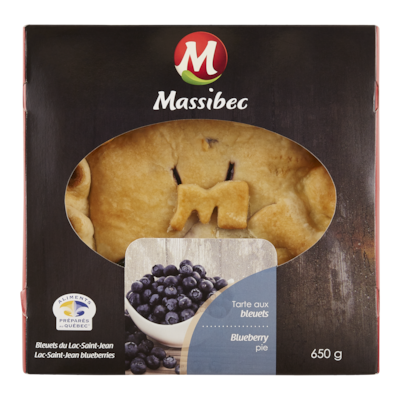 null Tarte aux bleuets 650 g, 1,08 $/100g