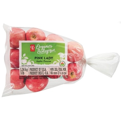 PC Biologique Pommes Pink Lady, sac de 3 lb 1.36 kg, 0,73 $/100g