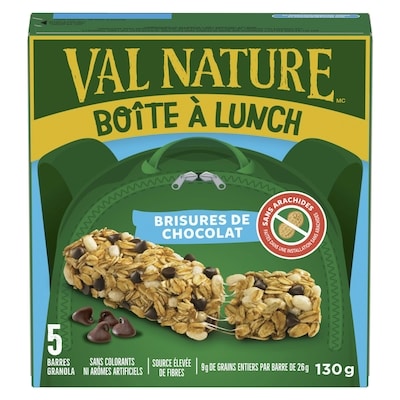 Barres granola Boîte à lunch grains de chocolat tendres