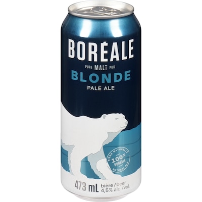 Boréale Bière blonde (Pièce d’identité requise au moment du ramassage) 473 ml, 0,74 $/100ml