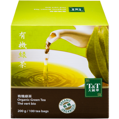T&T Organic Green Tea 200 g, $3.65/100g