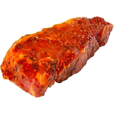 null Marinated Beef Striploin Steak, Service Case $63.90/1kg $28.99/1lb