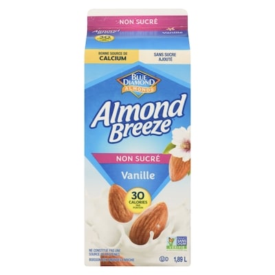 Lait d’amande non sucré à la vanille