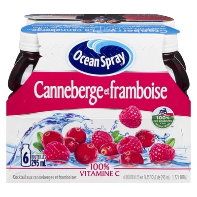 Ocean Spray Cocktail canneberge et framboise 6x295.0 ml, 0,33 $/100ml