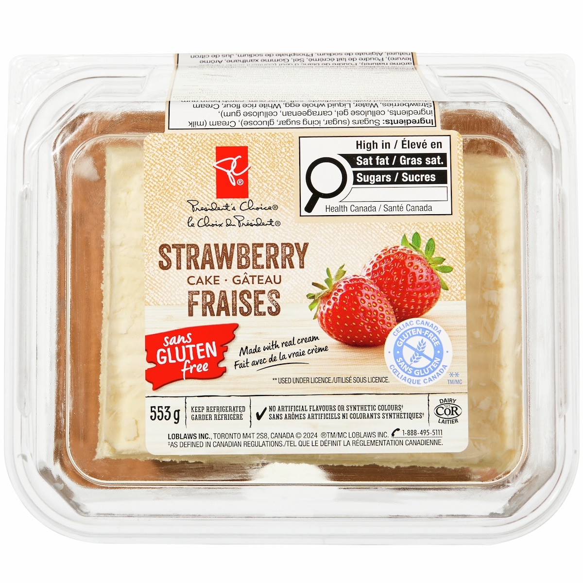 President's Choice Strawberry Cake