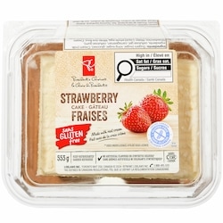 President's Choice Strawberry Cake 553 g, $2.53/100g