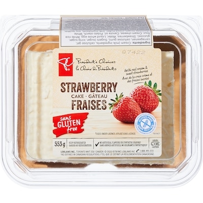 le Choix du Président Gâteau aux fraises sans gluten  553 g, 2,53 $/100g