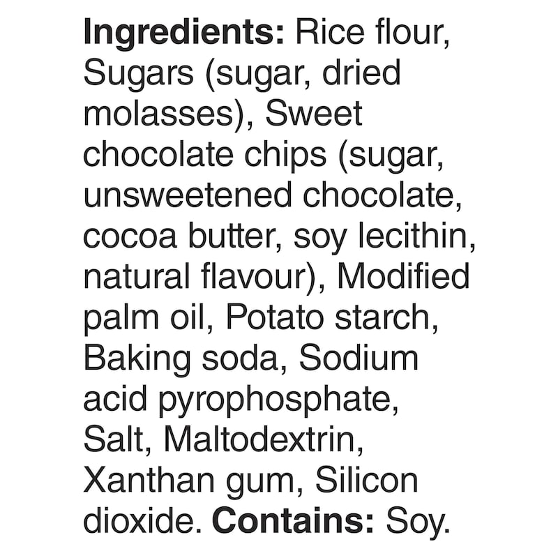 Gluten Free Cookie Mix, Chocolate Chip