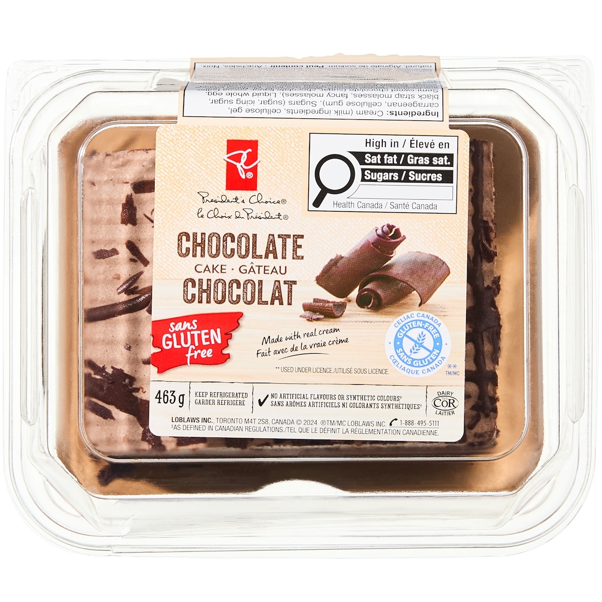 President's Choice Gluten Free Chocolate Cake