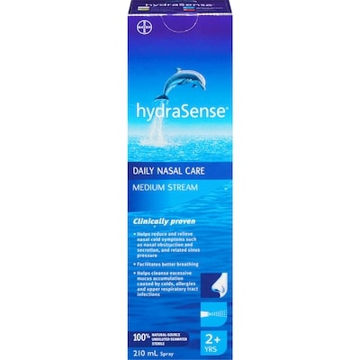 Hydrasense Medium Stream Nasal Spray, Daily Nasal Care 210 ml, $10.00/100ml