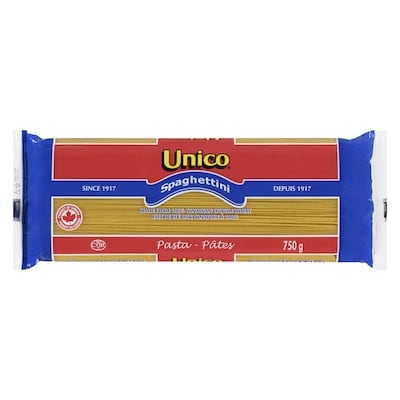 Unico Spaghettini 750 g, $0.44/100g