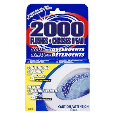 2000 Flushes Blue Plus Detergents 100 g, $4.99/100g