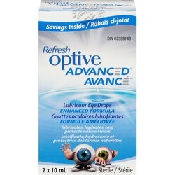 Refresh Gouttes oculaires Refresh Optive Avancé 10 ml, 229,90 $/100ml