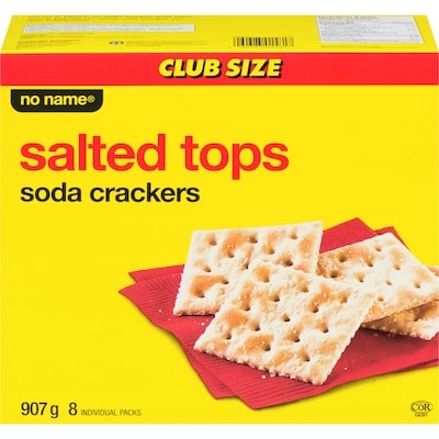 No Name Salted Tops Soda Crackers 907 g, $0.55/100g