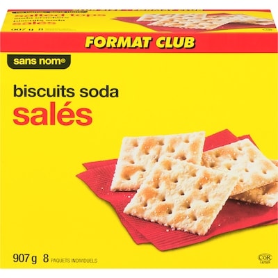 Sans Nom Biscuits soda salés 907 g, 0,66 $/100g