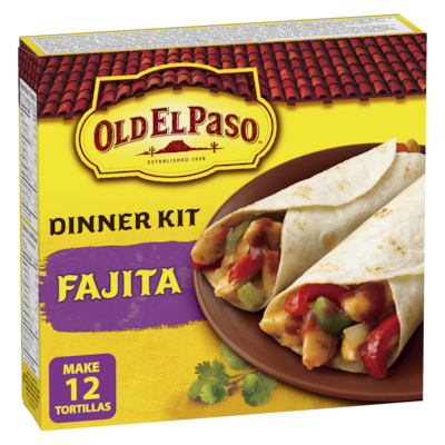 Old El Paso Fajita Dinner Kit 400 g, $1.25/100g