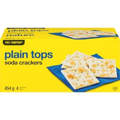 No Name Plain Tops Soda Crackers 454 g, $0.88/100g