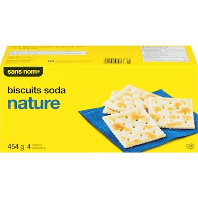 Sans Nom Biscuits soda nature 454 g, 0,88 $/100g