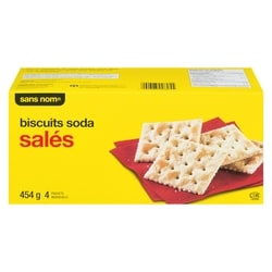 Sans Nom Biscuits soda saupoudrés de sel 454 g, 0,72 $/100g