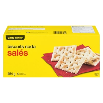 Sans Nom Biscuits soda saupoudrés de sel 454 g, 0,94 $/100g
