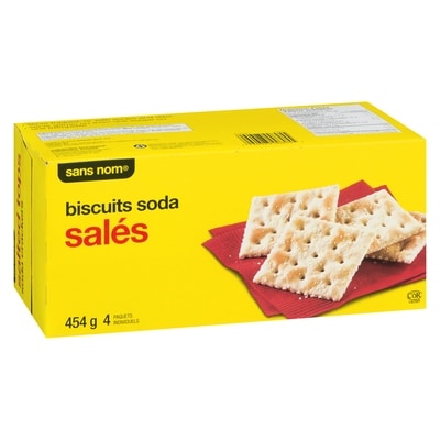 Biscuits soda saupoudrés de sel