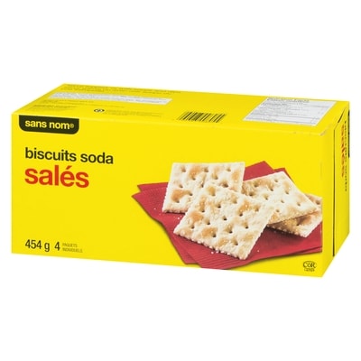Biscuits soda saupoudrés de sel