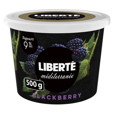 Liberte Méditerranée 9% Yogurt, Blackberry 500 g, $1.20/100g
