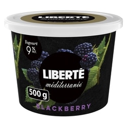 Liberte Méditerranée 9% Yogurt, Blackberry 500 g, $0.70/100g