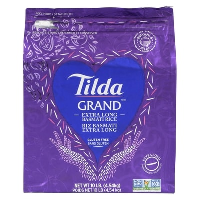 Tilda Grand Extra Basmati Rice 4.54 kg, $0.46/100g