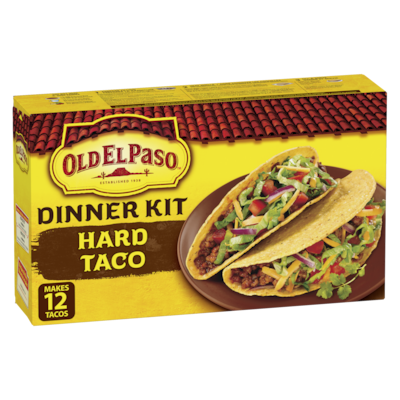 Old El Paso Dinner Kit, Hard Taco 250 g, $2.00/100g