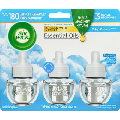 Air Wick Plug-in Air Freshener, Scented Oil Refills, Crisp Breeze 20 ml, $65.00/100ml