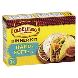 Old El Paso Hard & Soft Taco Dinner Kit 340 g, $1.18/100g