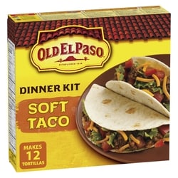 Old El Paso Soft Taco Dinner Kit 400 g, $1.62/100g