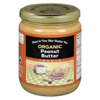 Nuts to You Organic Peanut Butter, Smooth 500 g, $1.60/100g